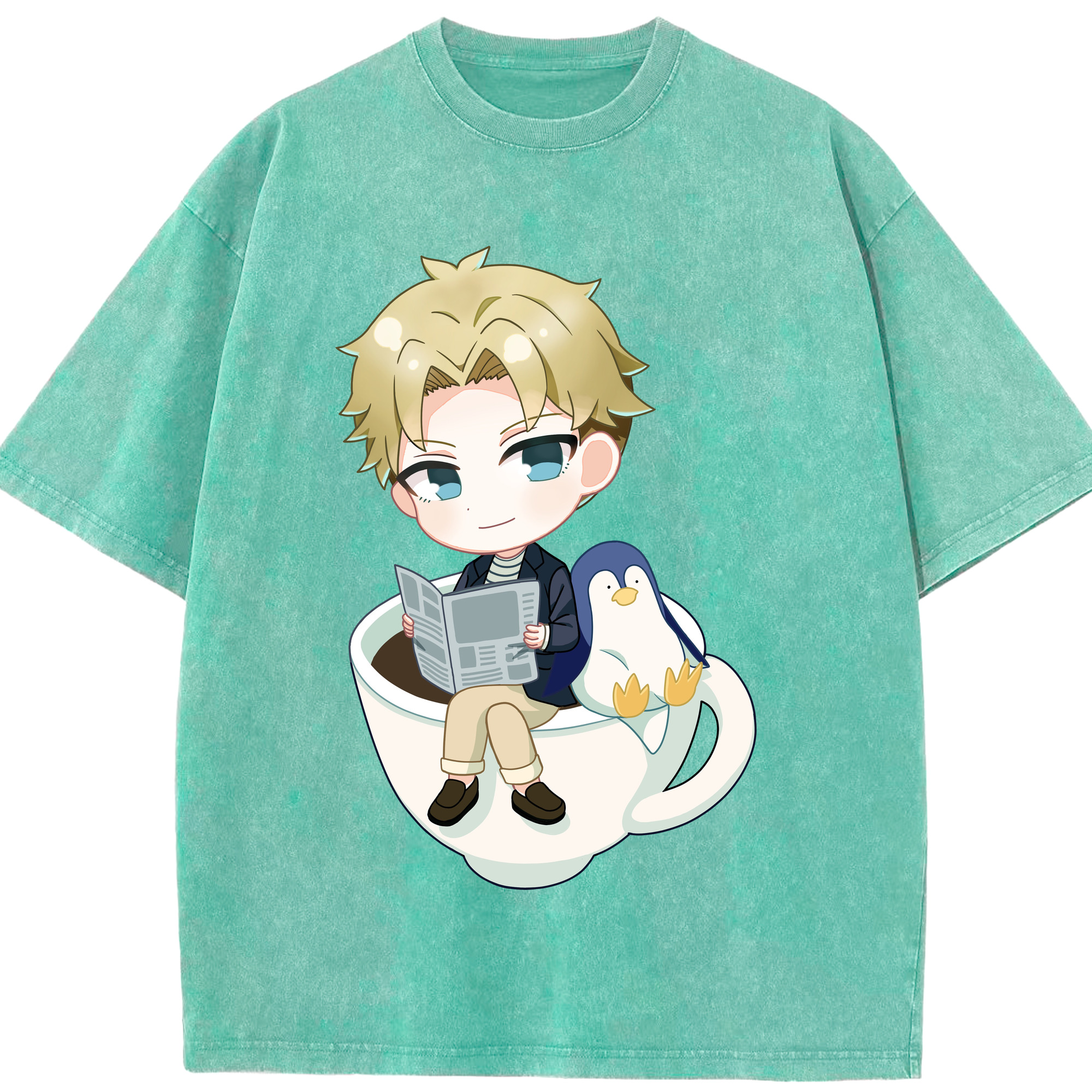 （画像用） SPY×FAMILY间谍家家酒 綿100% ヴィンテージ風 半袖Tシャツ（フロントプリント）